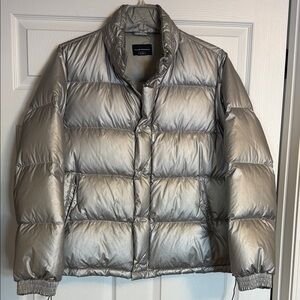 Club Monaco Men's Silver Puffer Jacket